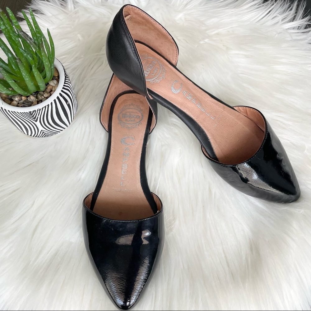 Jeffrey Campbell In Love D'Orsay Flats Black Leather Size 5